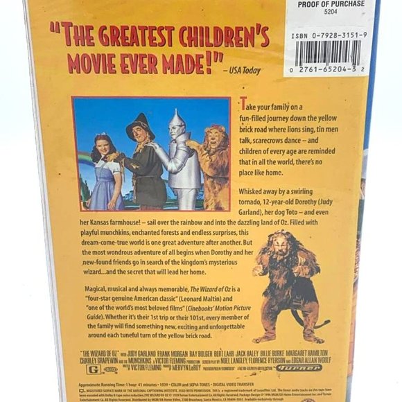 The Wizard of Oz 1999 clam shell packaging VHS - Picture 2 of 4